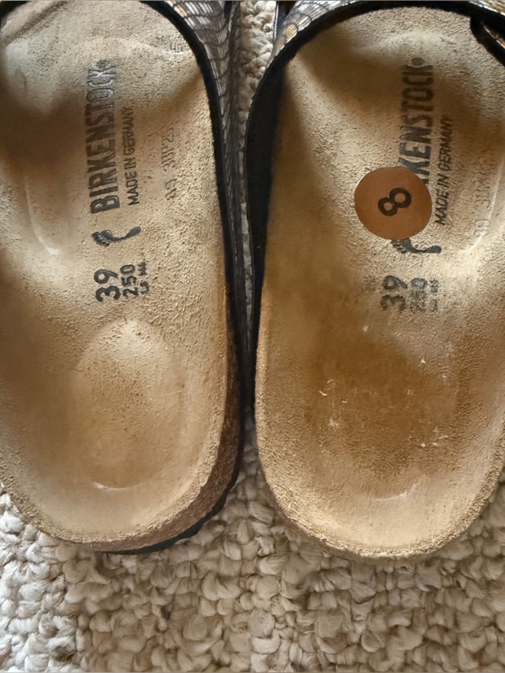 NWT Birkenstock Arizona Python Gold Sandals Size US 8/EU 39 - Picture 3 of 9